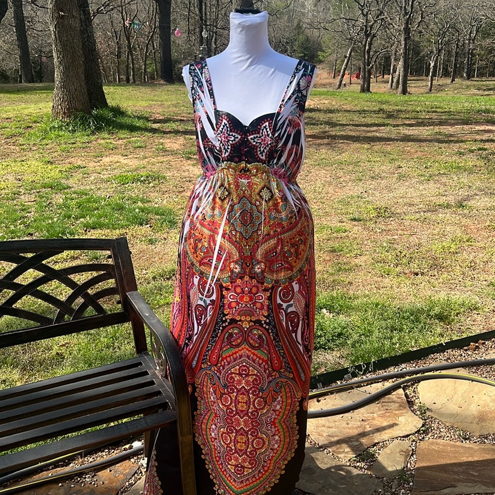 NWOT .. ONE WORLD ..MAXI DRESS ……..346